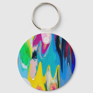 Colourful abstract, watercolor motion blur. key ring
