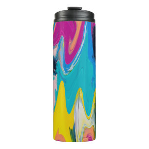 Colourful abstract, watercolor motion blur. thermal tumbler