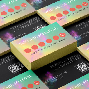 Colourful Abstract Watercolor Small Business Loyalty Card