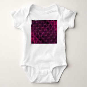 Colourful Abstract Waves Black Background Baby Bodysuit
