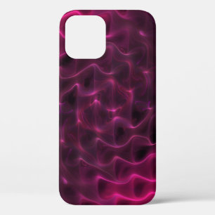 Colourful Abstract Waves Black Background iPhone 12 Case