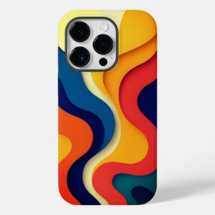 Colourful Abstract Waves Case-Mate iPhone 14 Pro Case