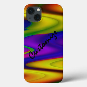 Colourful Abstract Waves iPhone 13 Case