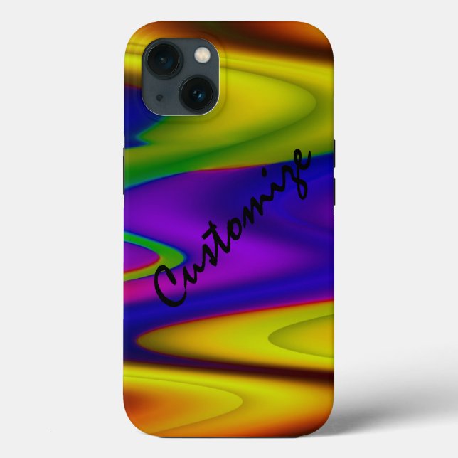 Colourful Abstract Waves Case-Mate iPhone Case (Back)