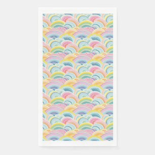 Colourful Abstract Waves Napkin
