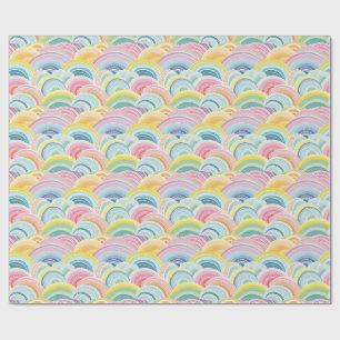 Colourful Abstract Waves Wrapping Paper
