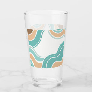 Colourful abstract wavy blue orange brown glass
