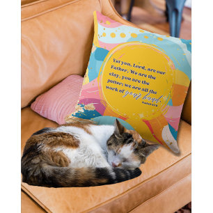 Colourful Abstract We Are The Clay Christian Faith Cushion