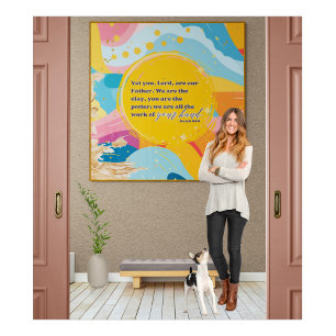 Colourful Abstract We Are The Clay Christian Faith Poster