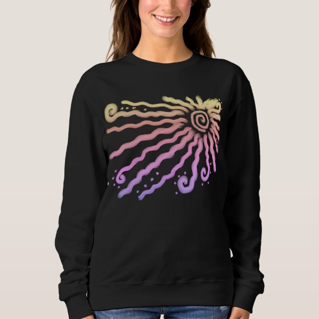 Colourful Abstract Wearable Art Sweatshirt (Front)