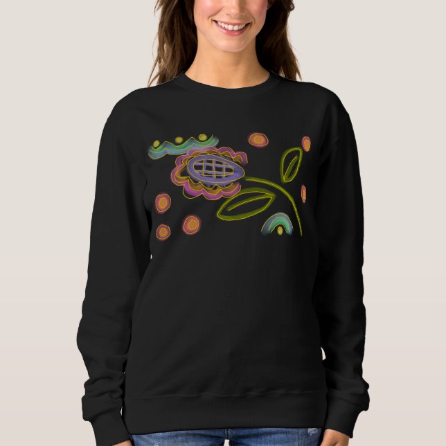 Colourful Abstract Wearable Art Sweatshirt (Front)