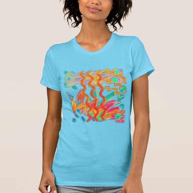 Colourful Abstract Wearable Art T-Shirt (Front)