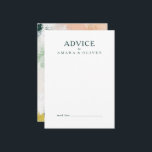 Colourful Abstract Wedding Advice Card<br><div class="desc">This colourful abstract wedding advice card is perfect for your unique modern boho wedding. Hand-painted with textured brush marks of dark emerald green,  peach and mustard,  it's sure to give your occasion a simple yet rustic bohemian feel.</div>