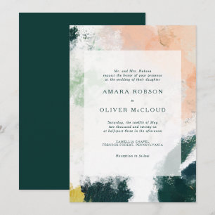Colourful Abstract Wedding Invitation