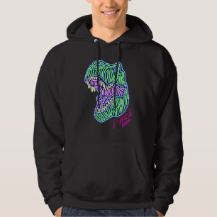 Colourful Abstract Wild Cool Dinosaur T Rex Graphi Hoodie