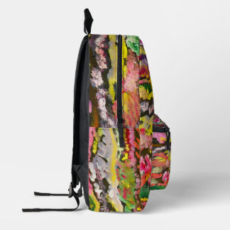 Colourful Abstract Wildflower Art Printed Backpack