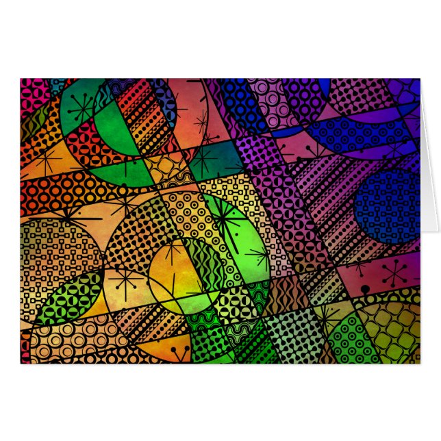 Colourful Abstract with Textures & Patterns (Front Horizontal)