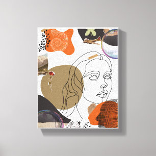 Colourful Abstract Woman Face Wall Art