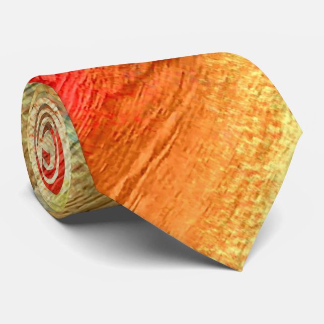 Colourful Abstract Wood Grain #2 Tie (Rolled)
