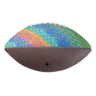 Colourful Abstract Woven Digital Pattern American Football