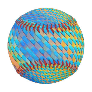 Colourful Abstract Woven Digital Pattern Baseball