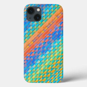 Colourful Abstract Woven Digital Pattern iPhone 13 Case