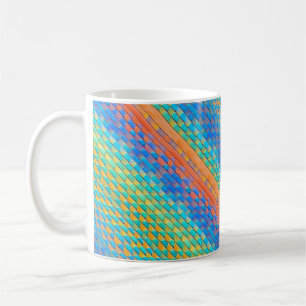 Colourful Abstract Woven Digital Pattern Coffee Mug
