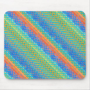 Colourful Abstract Woven Digital Pattern Mouse Mat