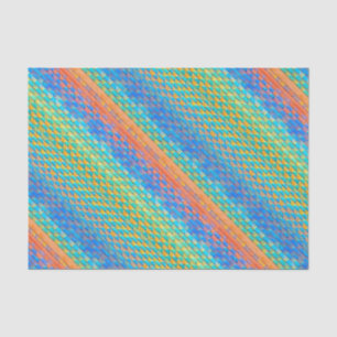 Colourful Abstract Woven Digital Pattern Tissue Paper