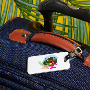 Colourful Abstract Yoga Pose Fitness and Wellness Luggage Tag