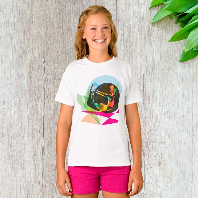 Colourful Abstract Yoga Pose Fitness and Wellness T-Shirt (Creator Uploaded)