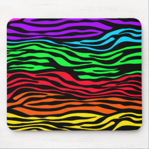 Colourful Abstract Zebra Mouse Mat