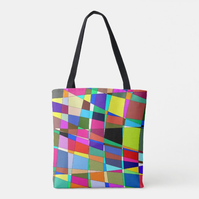 Colourful abstracted tote bag (Back)