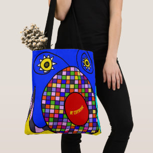 Colourful abstracted tote bag