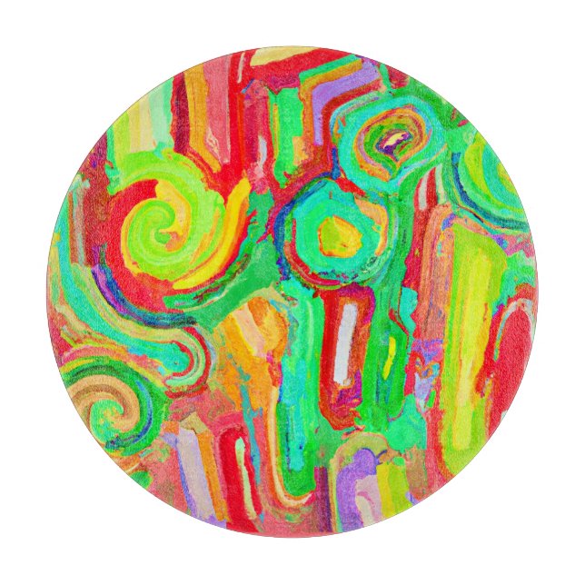 Colourful Abstraction Pattern Cutting Board (Front)
