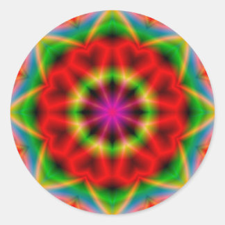 Colourful abstraction round Sticker