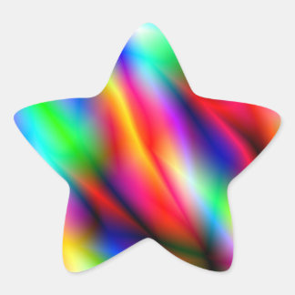 Colourful Abstraction Star Sticker