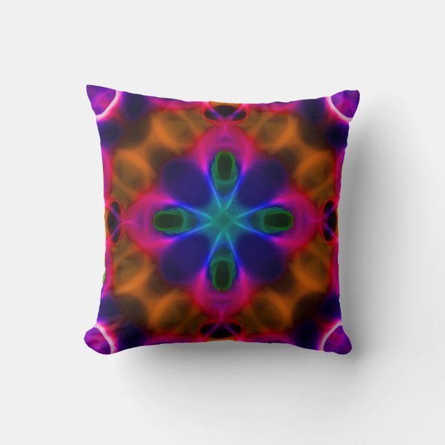 Colourful Abstraction Throw Pillow (Front)