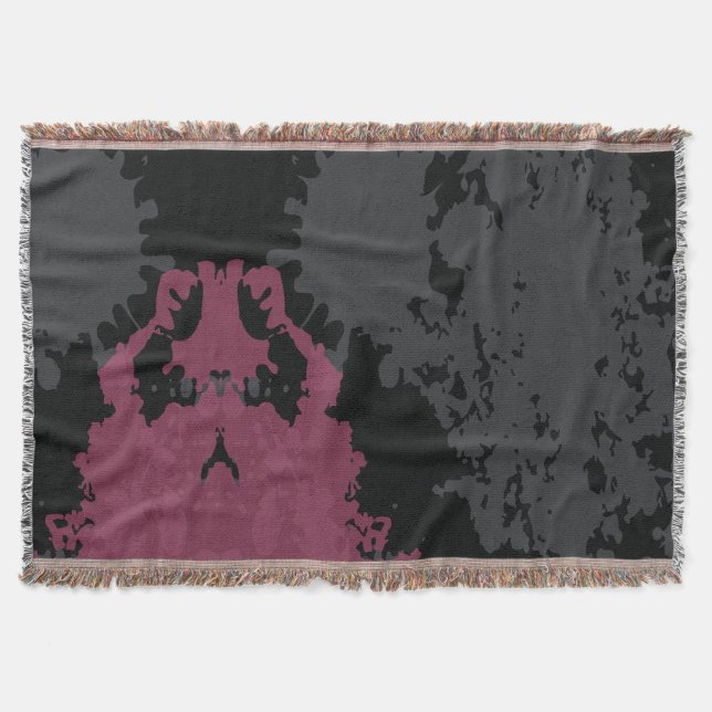 Colourful Abstractions: A Fusion of Splashes Throw Blanket (Front)