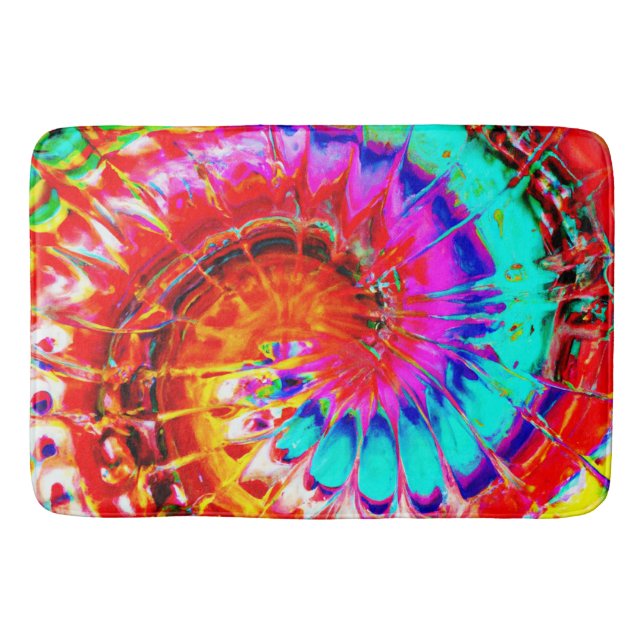 Colourful Abstractions Pattern Art Bath Mat (Front)