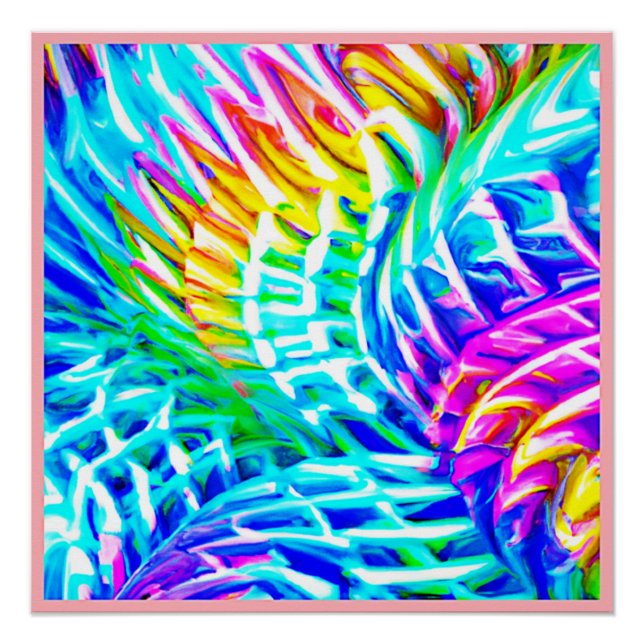 Colourful Abstractions Pattern Poster (Front)