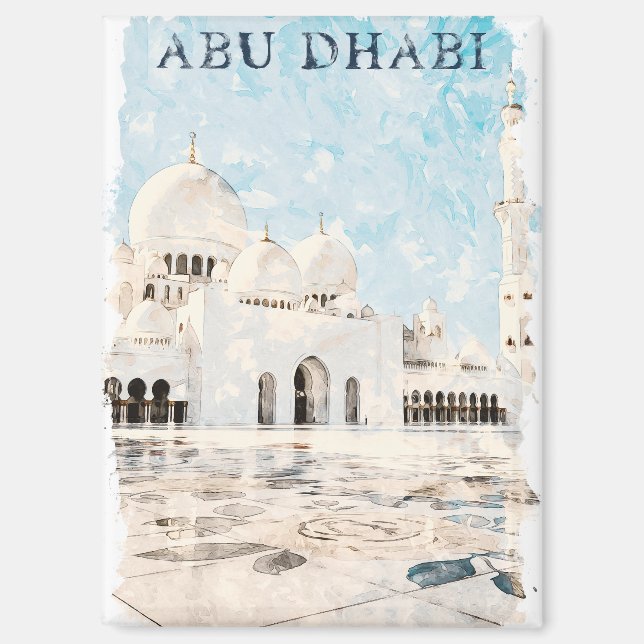 Colourful Abu Dhabi UAE Monument  Magnet (Front)