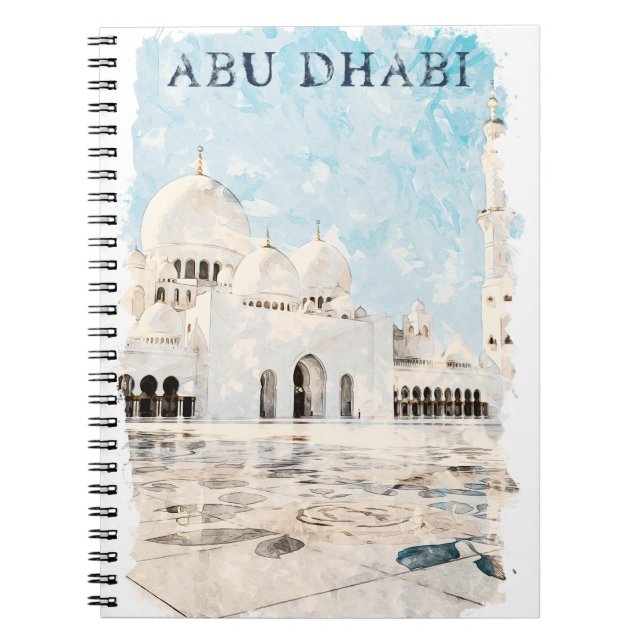 Colourful Abu Dhabi UAE Monument  Notebook (Front)