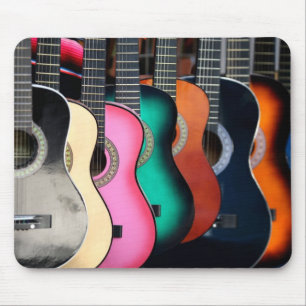 Colourful Acoustic Guitars Mousepad