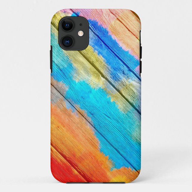 Colourful Acrylic Painting on Wood #2 Case-Mate iPhone Case (Back)
