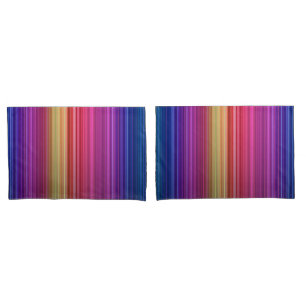 Colourful Acrylic Vertical Rainbow Pattern Pillowcase