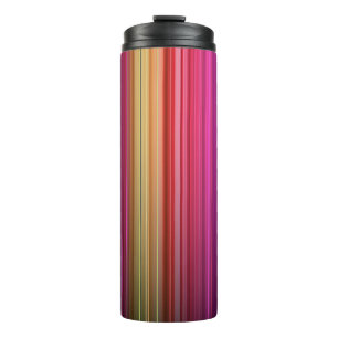 Colourful Acrylic Vertical Rainbow Pattern Thermal Tumbler