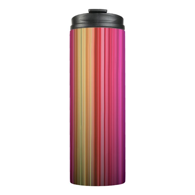 Colourful Acrylic Vertical Rainbow Pattern | Thermal Tumbler (Front)