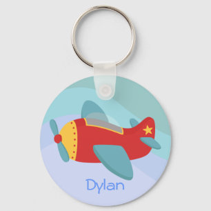 Colourful & Adorable Cartoon Aeroplane Key Ring
