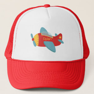 Colourful & Adorable Cartoon Aeroplane Trucker Hat